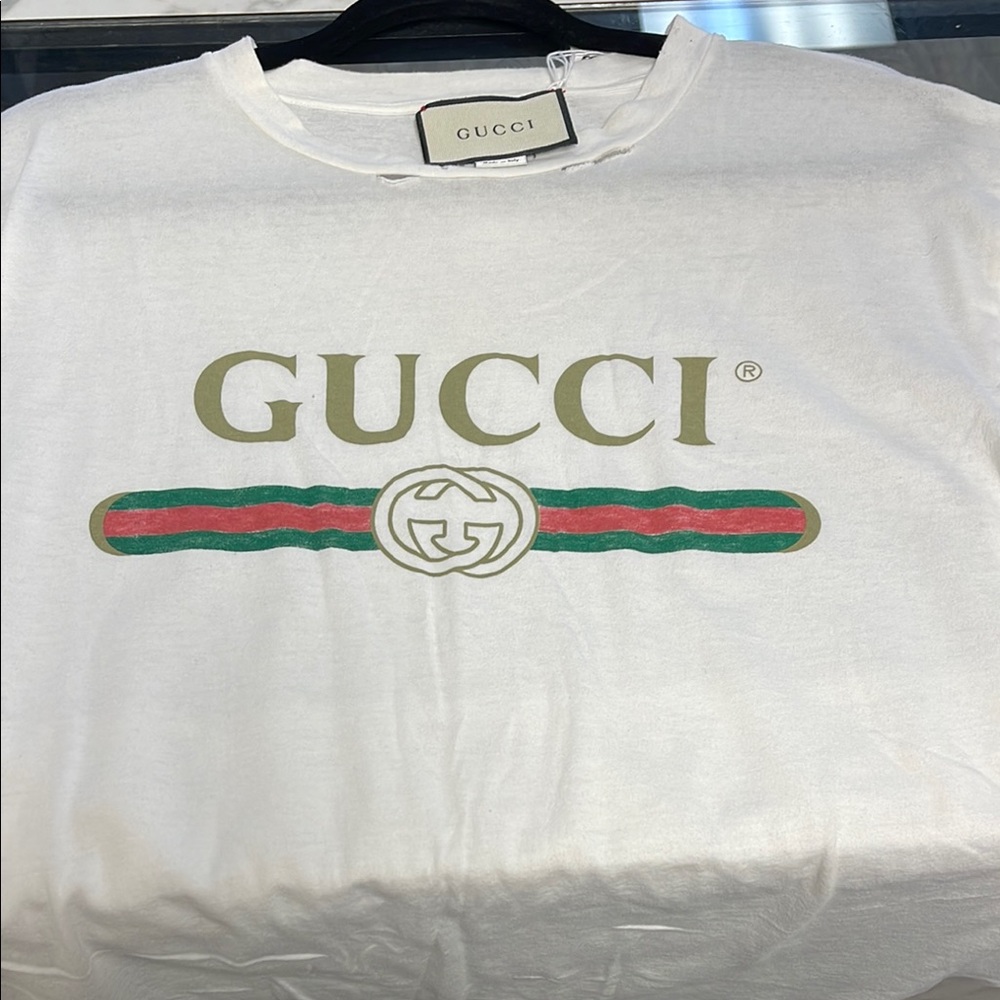 Gucci White T-Shirt with Logo